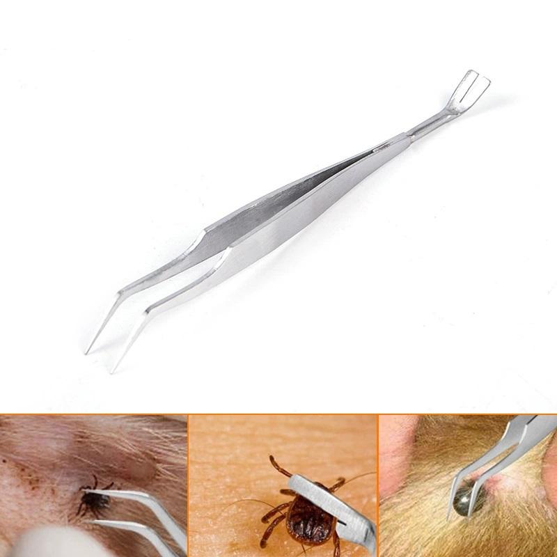 Tweezers Removes Ticks Professional Tick Clip Clamp Removes Clamp Ticks Pulls Removal Tool Pliers Dog Pet GPJYP02