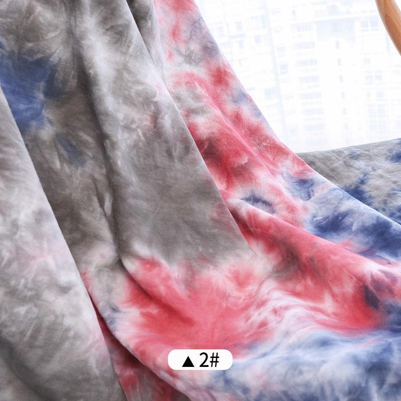 Breathable Tie Dye Fabric Casual Colorful Teens Korean Style Homewear Cloth Sewing Streetwear Decoration Vintage Fashion Chic