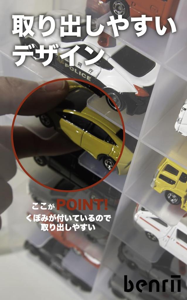 Benrii Tomica Storage Case with Handle, Double-Sided Storage for Mini Cars, Holds Up To 48 Hot Wheels Mini Cars