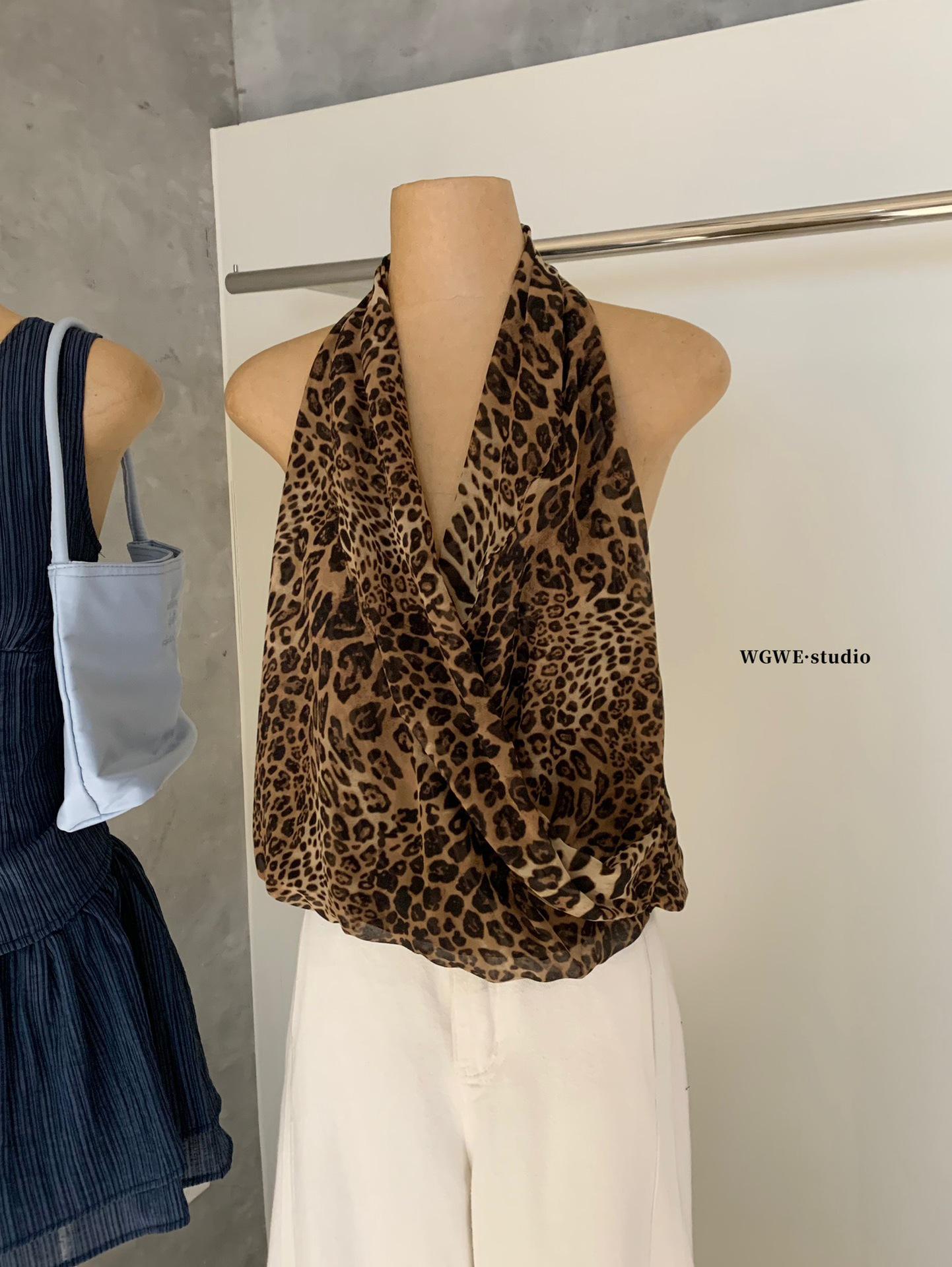 Guangzhou Women s Spring/Summer Halter Neck Tie-Up Sleeveless Tank Top Camisole Medium