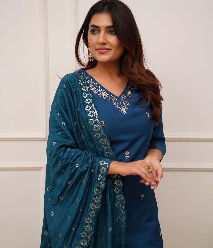 Indian Pakistani Designer Kurta Pant Dupatta Set Bollywood Top Tunic Women Kurti Salwar Kameez