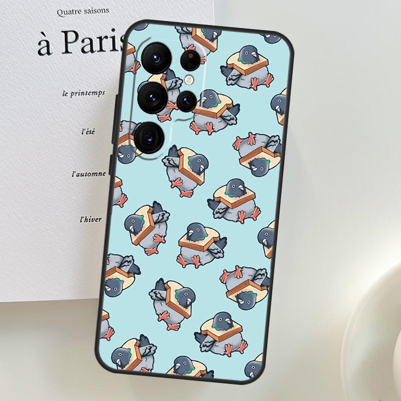 The Pigeons Phone Case For Samsung Galaxy S24 S25 Ultra S9 S10 S20 S21 S22 S23 Plus S24 FE Cover Shell