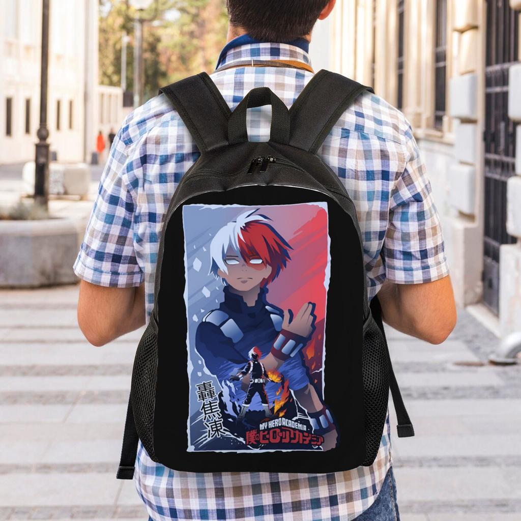 My Hero Academias Backpack for Women Men College School Student Bookbag Fits 15 Inch Laptop Shoto Todoroki Bags