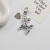 Trendy Acrylic Balloon Dog Keychain & Heart Pendant Backpack Accessory