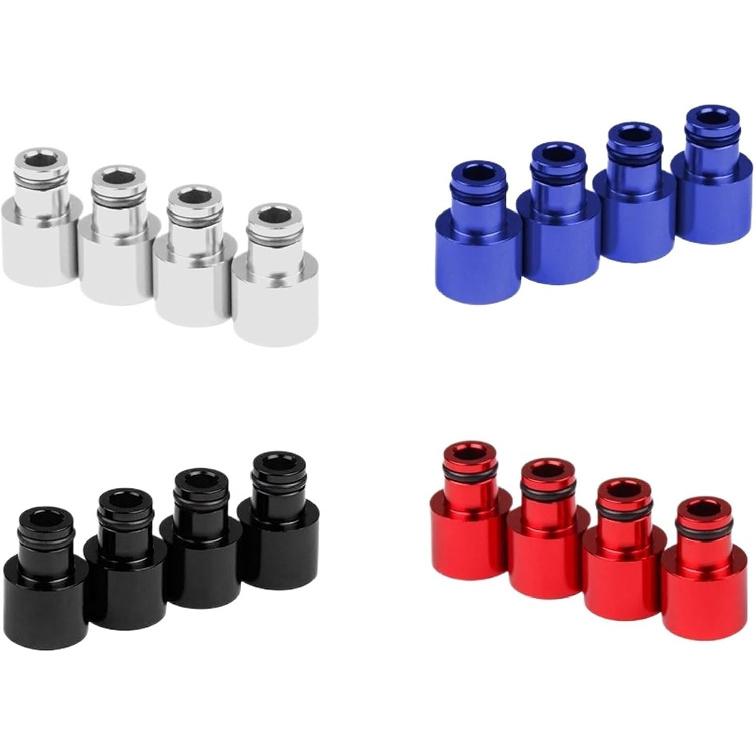 4pcs Racing Fuel Injector Top Hats Adapters Compatible For Honda Civic and Compatible For Acura RDX Injectors To B16 B18 D16Z D16Y Engines