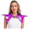 Gothic Steampunk Armor Shrug for Women - Shiny Metallic Collared Pauldron Costume Shoulder Piece