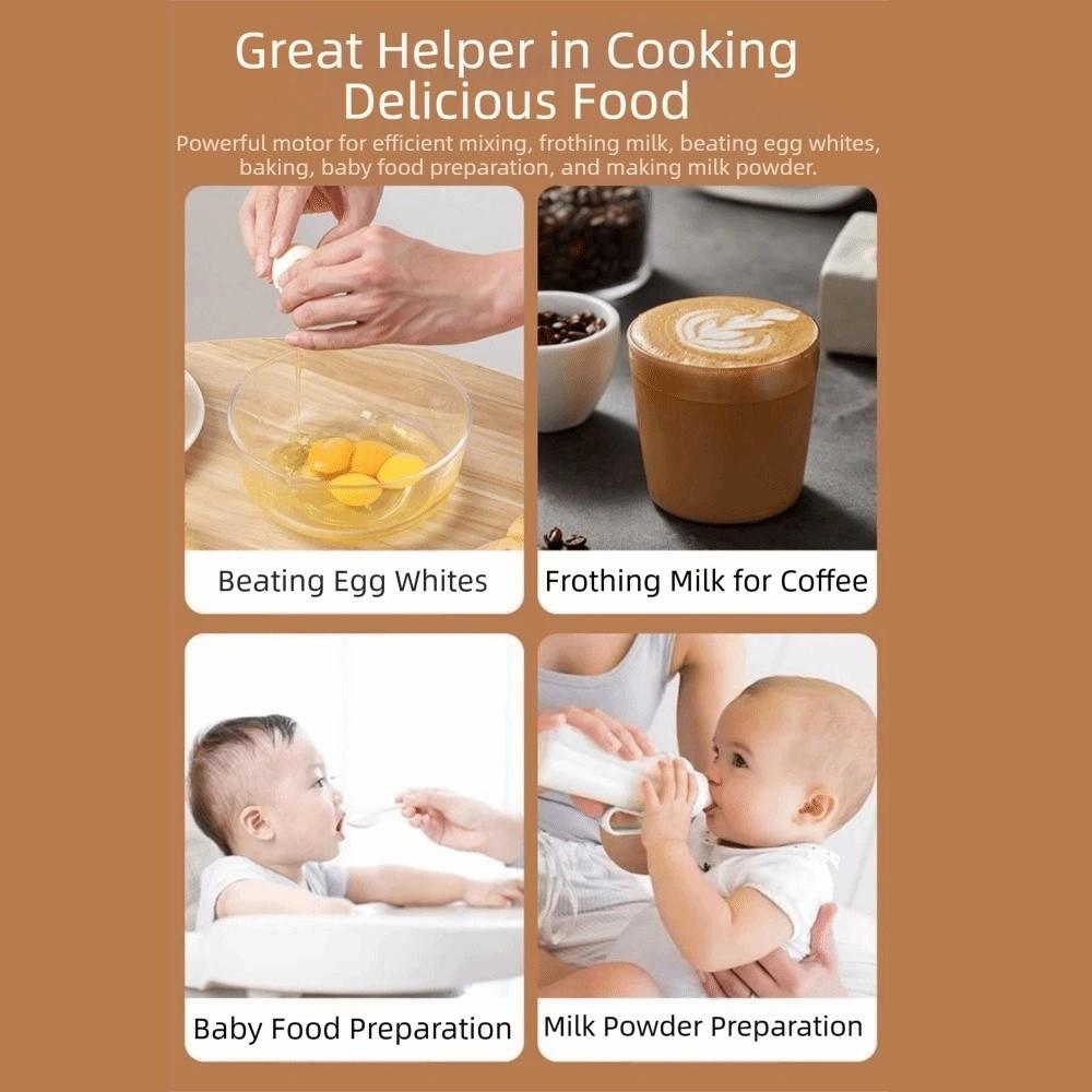 Portable Electric Milk Frother Handheld Handheld Whipper Electric Blender Mixer  Home Kitchen