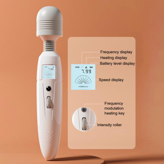 Vibrator Sex Toy for Adults G Spot Vibrator Wand with Led Display Personal Vibrating Massager with 8 Vibration Modes