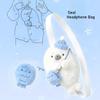Plush Seal Backpack Cute Headphone Bag Kawaii Fashion Plushie Student's Schoolbag Fur Shoulder Bag Women Knapsack Bags Gift