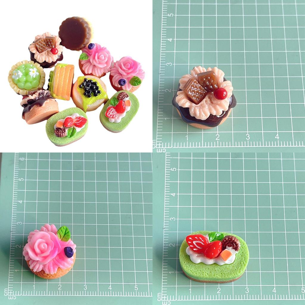 Handmade Resin Cake Accessories For Diy Keychains And Pendants Realistic 3d Simulation