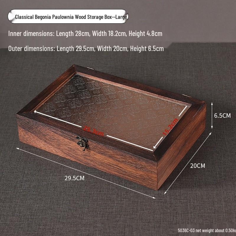 Jewelry Organizer with Wooden Base & Glass Lid - Dustproof Display for Earrings, Bracelets & Ornaments