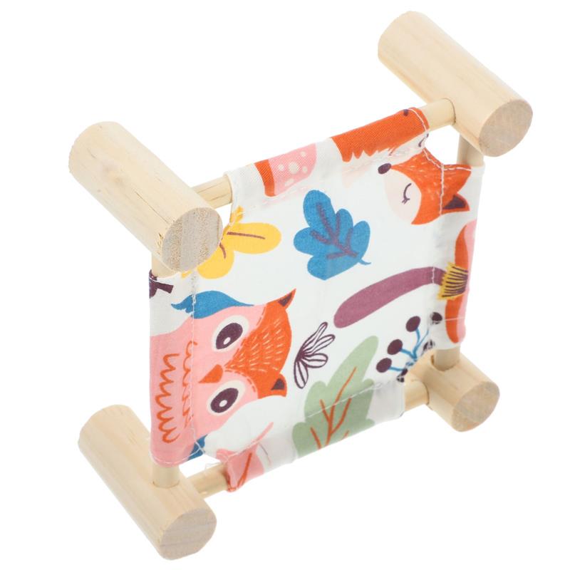 Elevated Design Small Animal Bed Guinea Pig Hammock Cat Bed Pet Sleeping Nest Cages Wooden Material Rabbit House Breathing Bed