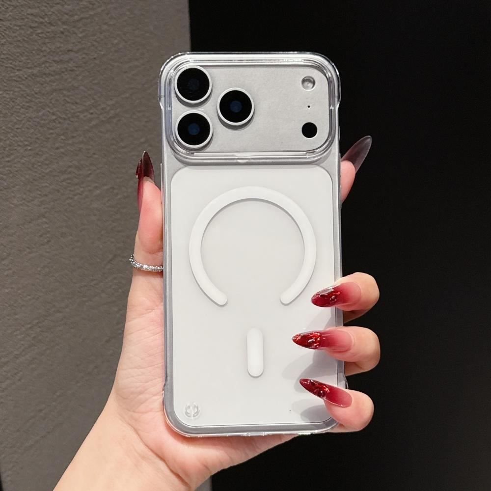 Original Frameless Clear Magnetic Phone Case For iPhone 17 Air 16 15 14 Plus 13 12 11 Pro Max 17 Pro For Magsafe Charge Cover