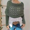 Women's High-Grade Knitted Meilun Shawl with Double Sleeves for Autumn and Winter
