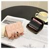 Lamb pattern organ card bag, women's multi-card position anti-theft brush, anti-degaussing bank card jacket, high-end exquisite card bag.
