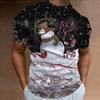 Funny Santa Claus Print Christmas T-Shirts 3d Oversized Tops Tees Mens Shirts Summer Holiday Casual O-Neck Male Harajuku Clothes