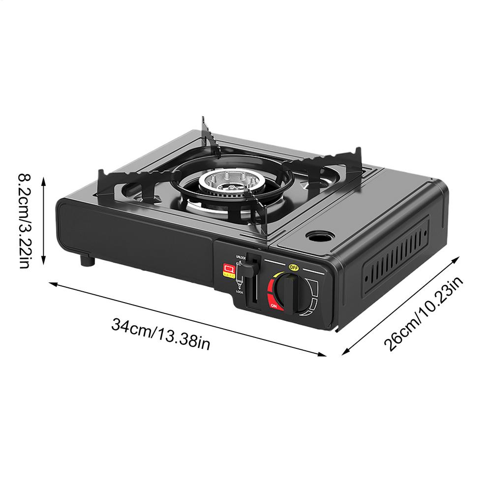 Windproof Backpacking Stove Stainless Steel Outdoor Burner Portable Camping Gas Tank Stove for Outdoor Camping Hiking Cooking