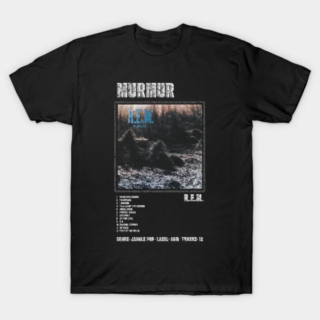REM Murmur Album Tracklist Cover Style Adult Black Merch Graphic T-Shirt S-3XL S разноцветный