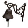 Cast Iron Rustic Wall Mounted Welcome Sign Hand Bell Aristocratic