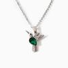 Colliers Animaux Colibri en Cristal Vintage Chaîne de Clavicule Couleur Or Mode Luxe Colliers et Pendentifs Oiseaux avec Carte en Papier
