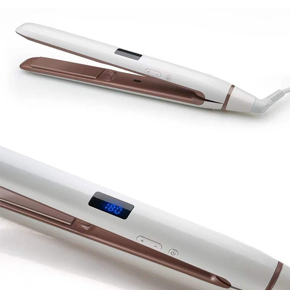 1Pcs Professional Hair Flat Irons Heated Curling Brush Hair Straightener Comb  Hair Styling Tool