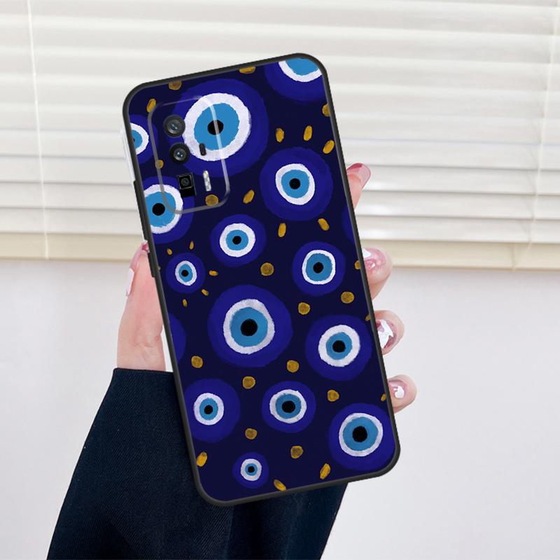 Evil Eye Cover For Xiaomi 15 14 13 Ultra 11T 12T 13T 14T Pro POCO X7 Pro X3 X5 X6 M6 F5 F6 Pro Case