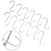 12pcs S Hook Flat Stainless Steel Silver Anti-drop No Bayonet Hook For Kitchen Garden Garage Hanging Utensil Home