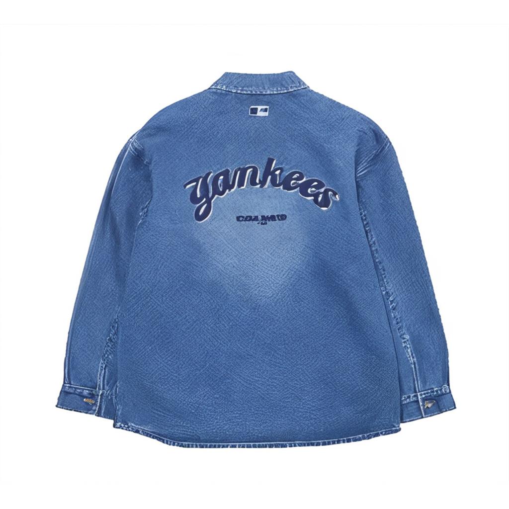 MLB New York Yankees Denim Jacket Unisex Blue 3ADRV0144-50INS