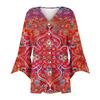 Women's Shirt Blouse Outerwear Print 3/4 Length Sleeve Casual Holiday Basic Button Tops