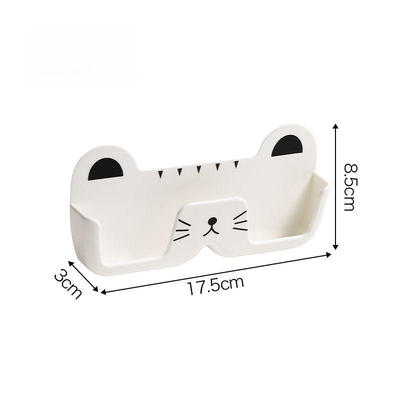 2 Pcs Wall-Mounted Cat-Shaped Glasses Organizer - Adorable Display Rack for Sunglasses, Eyewear Frames In Bedroom Bathroom