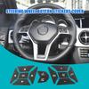 Car Steering Wheel Button Stickers Cover Fit for Mercedes Benz ML GL GLK GLA CLA CLS SL A B C E G Class Interior Switch Button Decoration