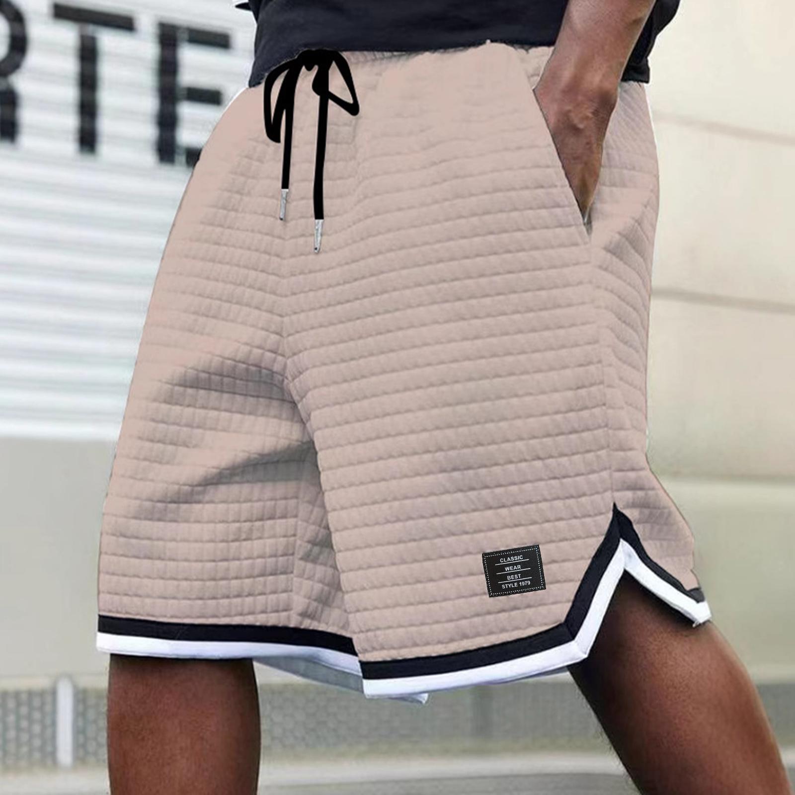 

Men s Srawstring Elastic Waist Checkered Shorts Men s Casual And Comfortable Shorts XXXL хакі
