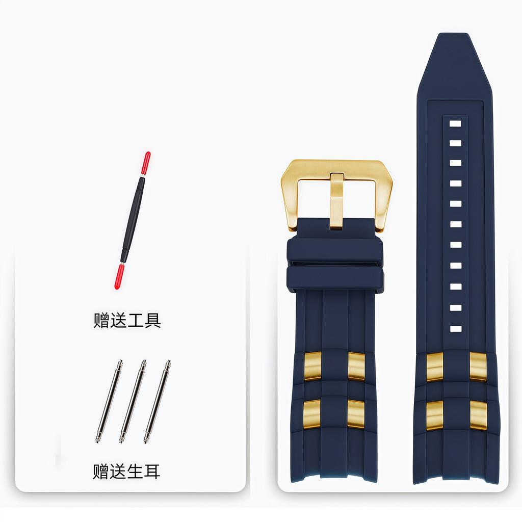 26mm Invicta Russian Diver Watch Band - Silicone Rubber Strap with Metal Pellets, Professional Diver Bracelet for Men/Women