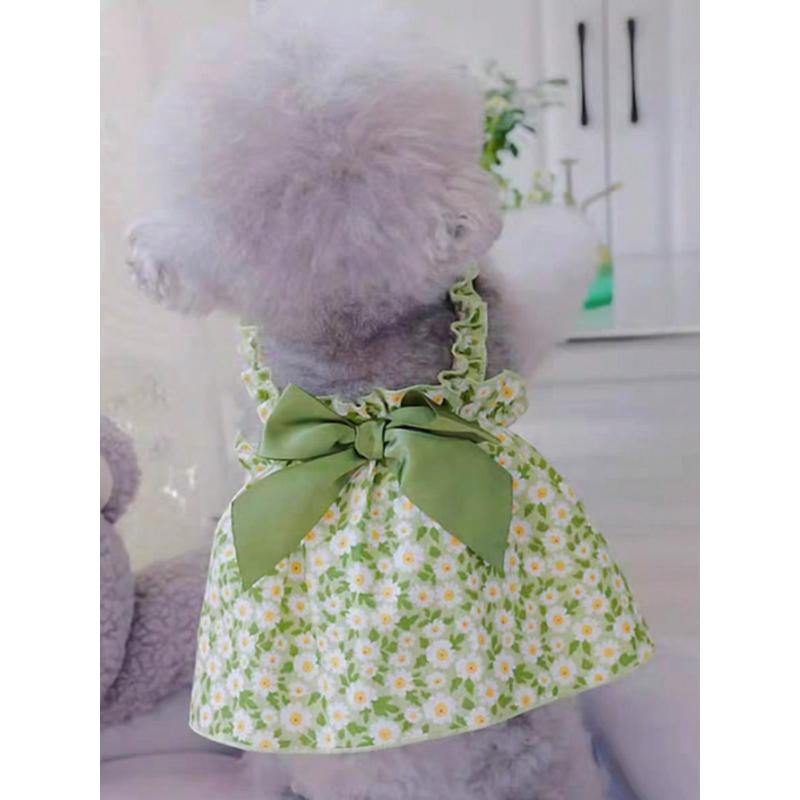 Small Dog Summer Princess Strap Dress, Pet Apparel For Small/Medium Dogs