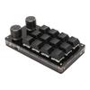 Mini 12 Key Keypad with 2 Knob Blue Switch DIY Programmable Wired Connection Plug and Play One Handed Mechanical