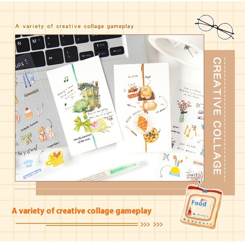 6Pcs Love Letter Planner Stickers - Cute Pet Waterproof  Stickers For Diy Crafts,Journal,Scrapbook, Water Bottles,Laptops