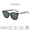 Stylish Large Frame Retro Sunglasses, UV Protection, Polarized Wood Grain Design for Men & Women, Slimming Effect for Broader Faces.
