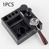 Espresso Tamping Station,Coffee Portafilter Holder Removable Knock Box Organizer for