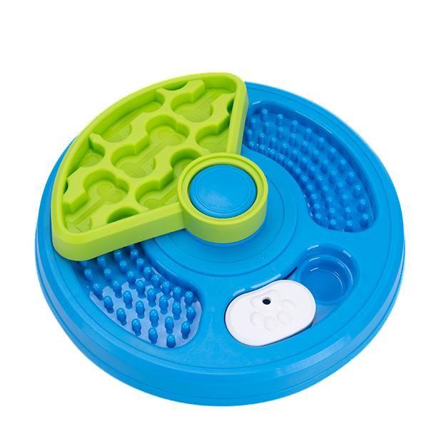 2-Schicht-Hunde-Puzzle-Spielzeug, langsamer Futterspender, interaktiv, steigert Welpen-IQ, Anti-Erstickungs-Geschirr, Hunde-Leckplatten