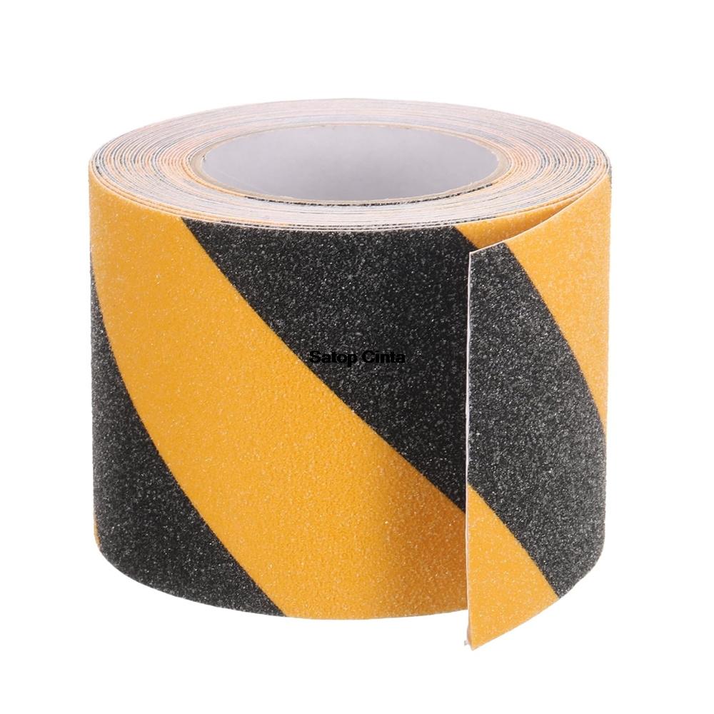 2.5cm/5cm/10cm*5m Twill Yellow-Black Heavy Duty Anti Slip Tape Adhesive Waterproof Safety Non Skid Non-Slip Strip For Stair Grip