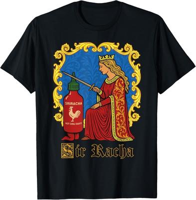 Sir Racha Pun Design dla Smakoszy, Miłośników Pikantnych Sosów, Mem unisex Koszulka Unisex Koszulka