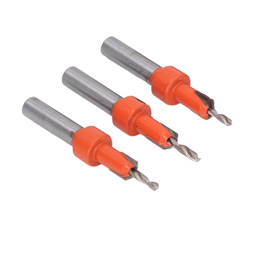 5pcs High Carbon Steel Countersink Drill Bit Set Round Shank Woodworking Drill Bit For Woodworking