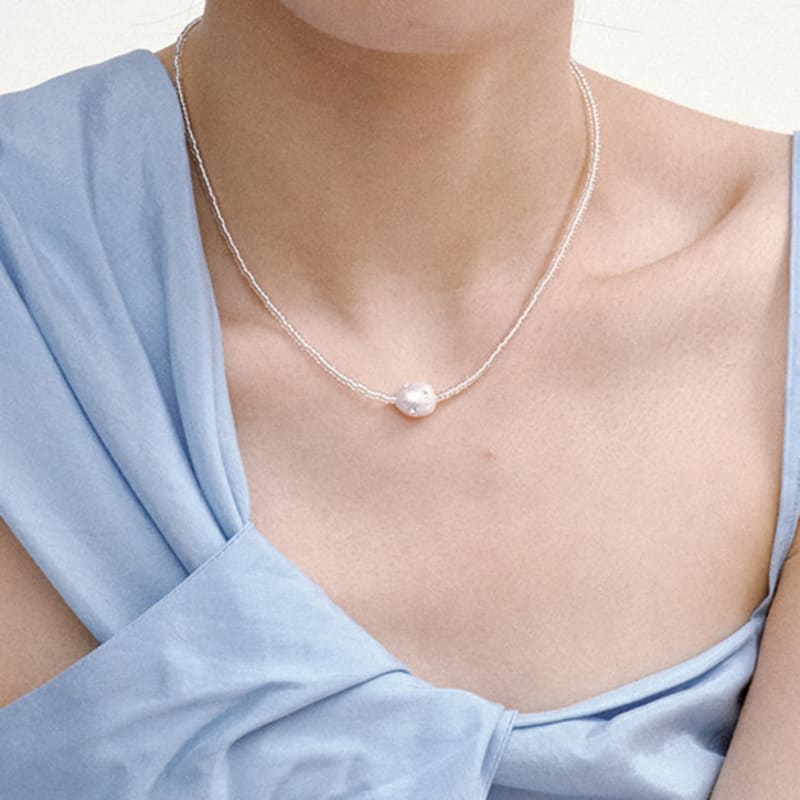 

PEARLSONATE Ashore Necklace, White white