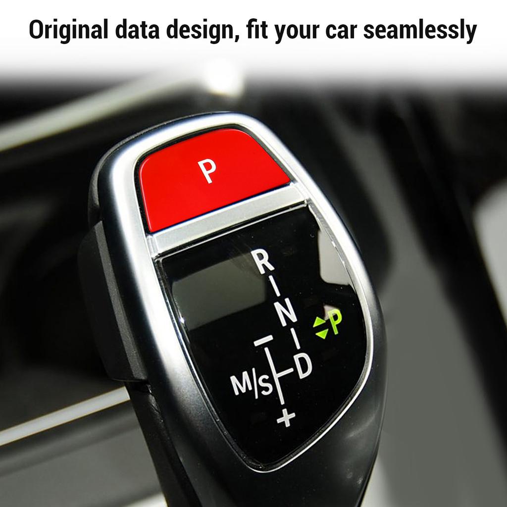 Gear Shift P Button Sporty Look Shift Knob Parking Button Cover Trim Replacement for 3 Series F30 4 Series F36 F33 F32 Left Hand Drive Red