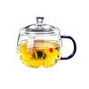 High Temp Resistant Borosilicate Glass Tea Cup with Lid & Handle for Men and Women - Stylish Design
