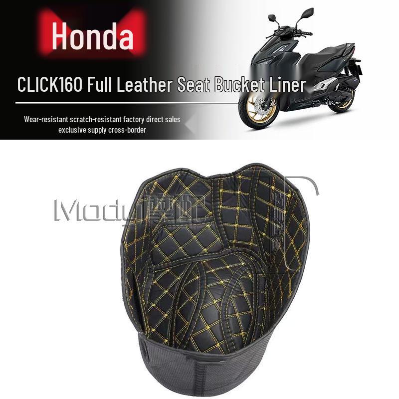 

Honda Blade CLICK160 Seat Bucket Pad Protector - Mute Liner Modification White Stitch
