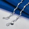 Elegant 925 Sterling Silver Teardrop Necklace for Women, Fashionable Party Wedding Gift Jewelry Accessories