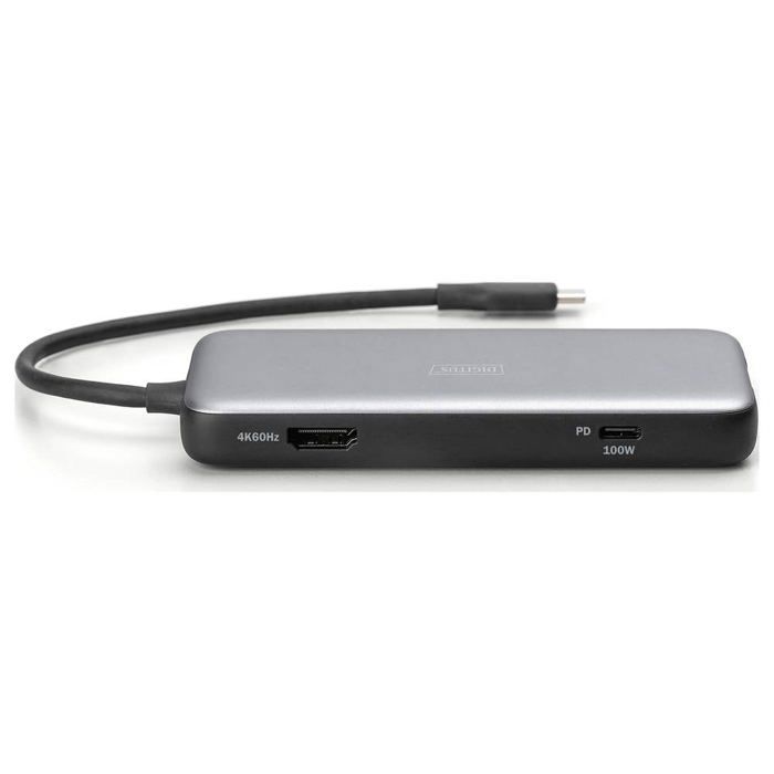 Digitus station d'accueil usb-c® da-70914 avec fonction de chargement, lecteur de cartes intégré, alimentation usb-c®