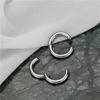 Titanium Steel Ear Hook Men's Ear Ring Without Ear Hole, No Piercing Ear Bar, Round Ear Stud, Circular Shape