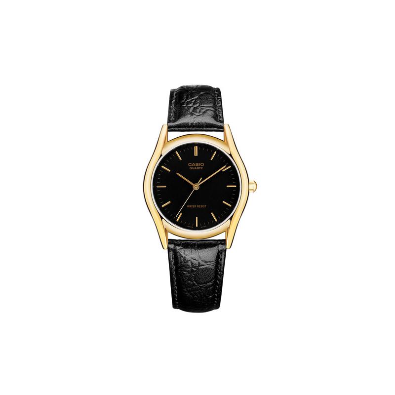 

Casio STANDARD series ins style internet celebrity fashion business casual classic pointer quartz movement leather strap Japanese and MTP-1094Q-1A чёрный
